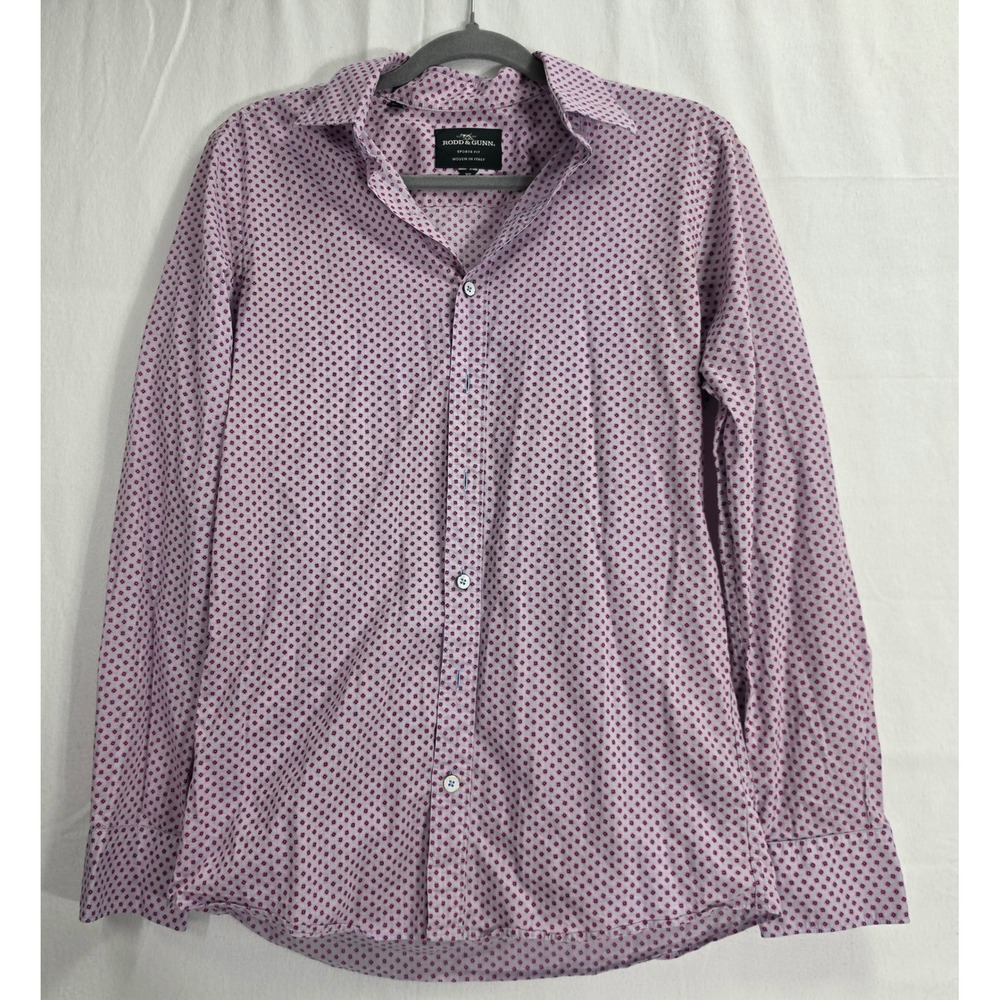 Rodd & Gunn Mens XS Sports Fit Button Down Shirt Pink Blue Floral Cotton Preppy